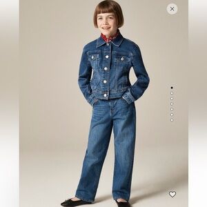 J. Crew Crewcuts Girls Cropped Denim Trucker Jacket